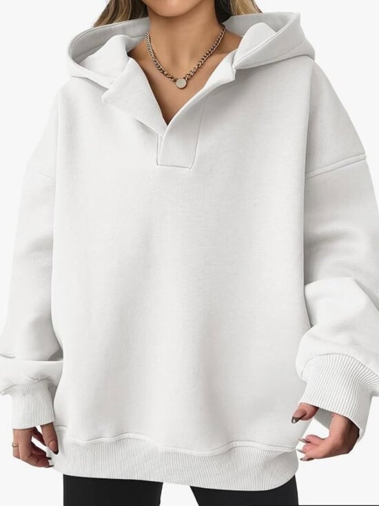anrabess Tops - Anrabess Women's Oversized V-Neck Hoodie W Size M EUC